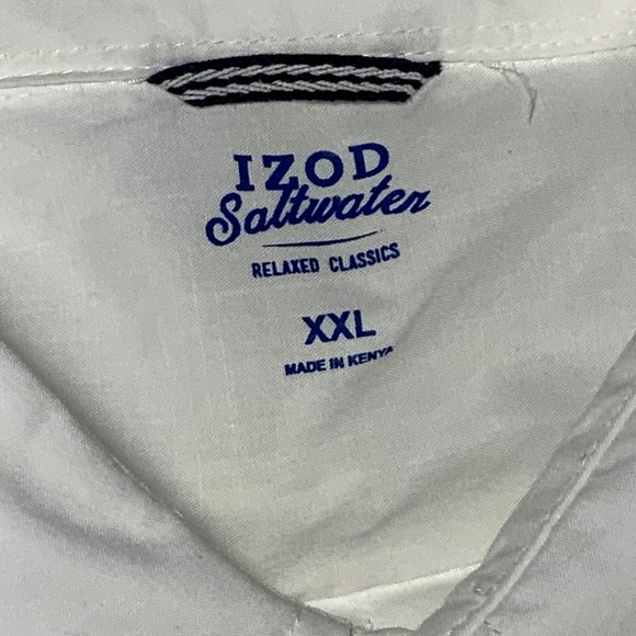 NWT - Izod White Long Sleeve Button Down Shirt - XXL - Picture 5 of 6